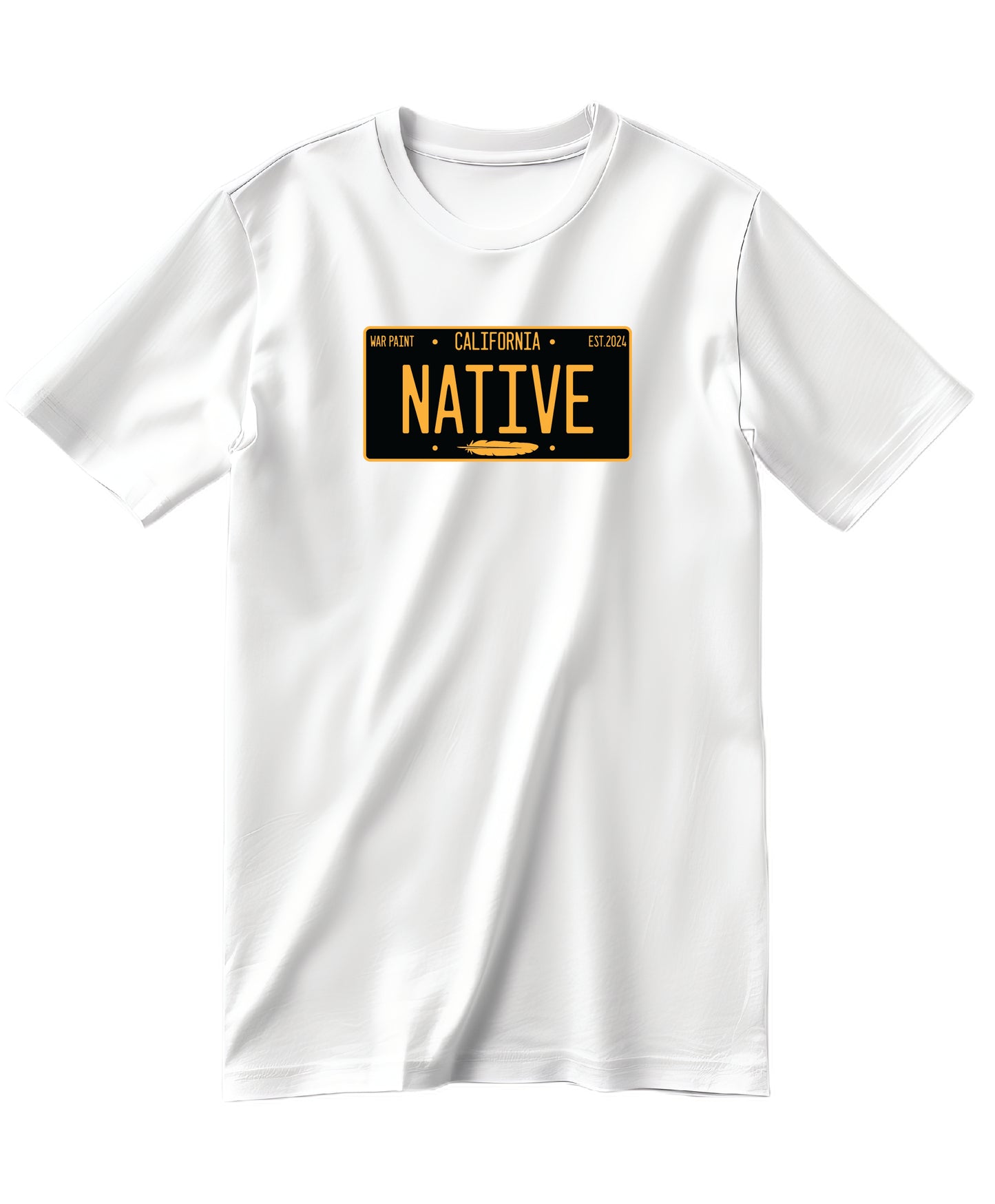 California Native License Plate T-Shirt White